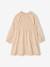 Short dress with long sleeves for girls cinnamon+ecru - vertbaudet enfant 
