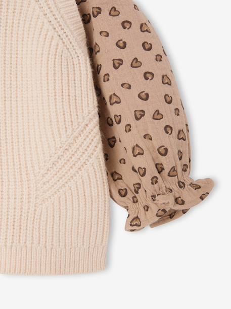 2-in-1 Jumper for Babies ecru+rosy+sky blue - vertbaudet enfant 
