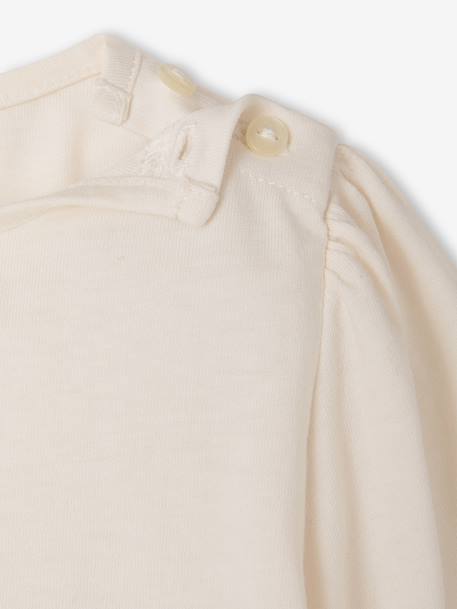 Long-sleeved T-shirt for baby girls ecru - vertbaudet enfant 