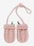 Baby knit hat, snood and mittens set rosy - vertbaudet enfant 