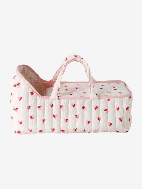 Carrycot for Dolls in Cotton Gauze black+rose+yellow - vertbaudet enfant 