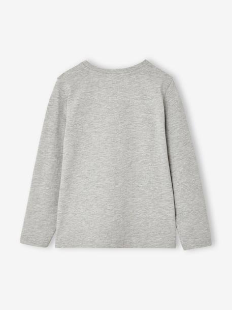 Top with Fun Motif for Boys ecru+marl grey - vertbaudet enfant 