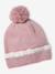 Ensemble fille bonnet, snood et gants en tricot rose pâle - vertbaudet enfant 