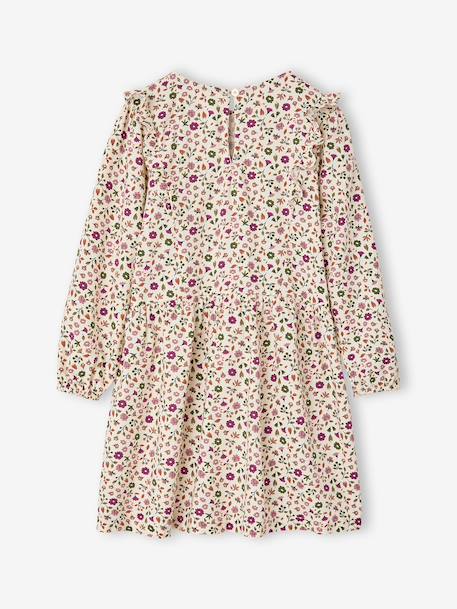 Short long-sleeved dress for girls ivory+vanilla - vertbaudet enfant 