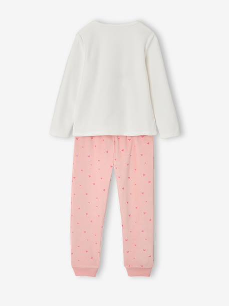 Pyjama fille velours écru - vertbaudet enfant 