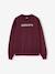 Oversized Leopard Print Slogan Sweatshirt for Girls, JONEN anthracite+bordeaux red - vertbaudet enfant 