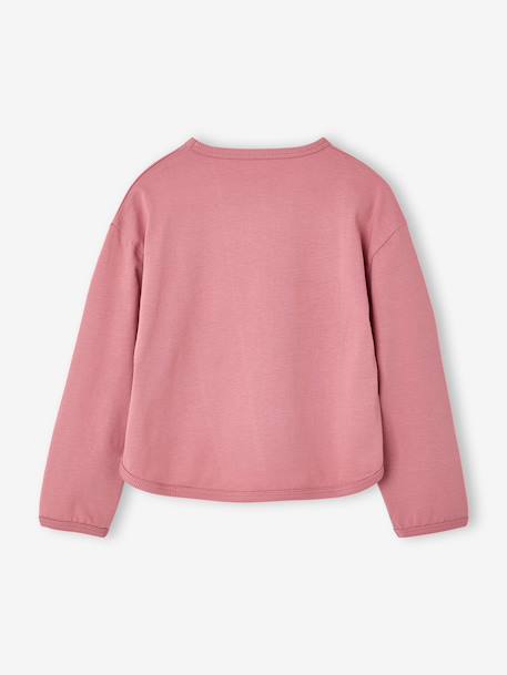 Long-sleeved T-shirt for girls ecru+mauve - vertbaudet enfant 