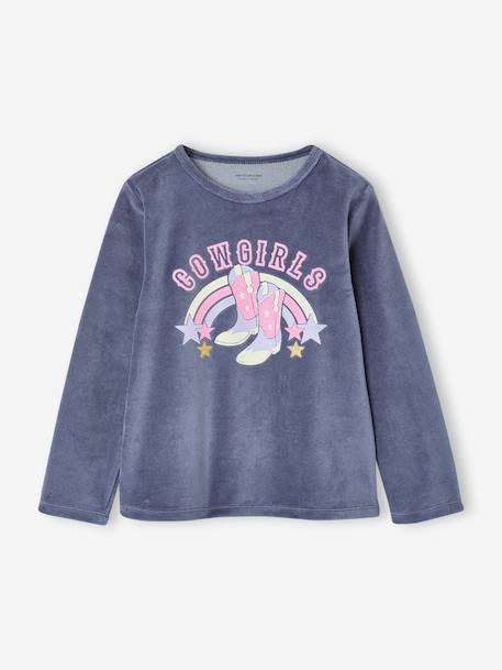 Lot de 2 pyjamas fille bleu ardoise - vertbaudet enfant 