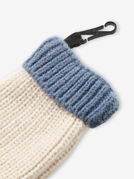 Ensemble bébé tricot bonnet, snood et moufles écru - vertbaudet enfant 