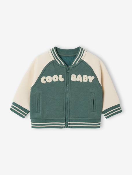 Teddy zippé bébé garçon vert émeraude - vertbaudet enfant 