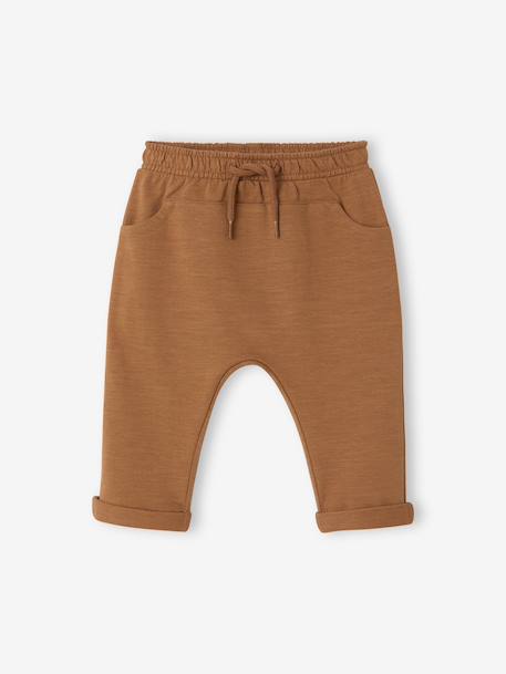 Baby Boys Fleece Trousers BEIGE LIGHT SOLID+caramel+Dark Blue+Green+taupe - vertbaudet enfant 