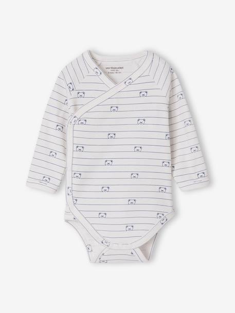 Lot de 3 bodies naissance garçon manches longues bleu - vertbaudet enfant 