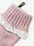 Girls knitted hat, snood and gloves set pale pink - vertbaudet enfant 