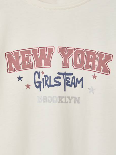 Long-sleeved T-shirt for girls ecru - vertbaudet enfant 