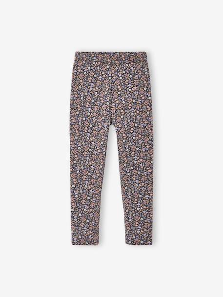 Legging fille doublé maille polaire bois de rose+chocolat+encre+gris foncé+gris imprimé+marron imprimé - vertbaudet enfant 