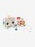 FSC100® Happy Forest wooden pull-along activity train ecru - vertbaudet enfant 