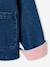 Denim jacket with corduroy collar for girls medium blue - vertbaudet enfant 
