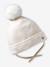 3-piece knit hat, snood and mittens set for baby girls ecru - vertbaudet enfant 