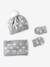 Knitted hat, snood and mittens set for baby girls marl grey - vertbaudet enfant 
