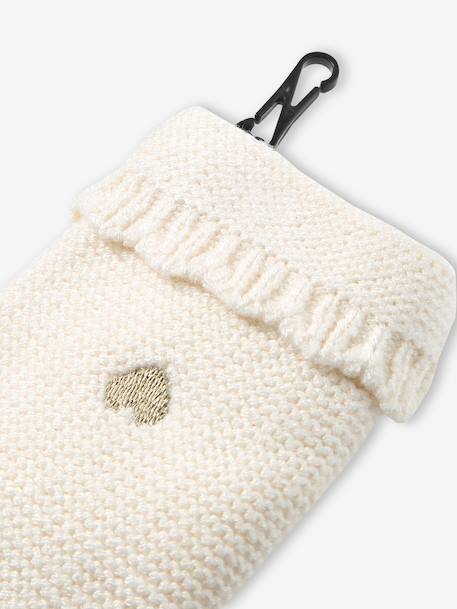 3-piece knit hat, snood and mittens set for baby girls ecru - vertbaudet enfant 