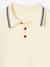 Long-sleeved polo jumper for girls ecru - vertbaudet enfant 