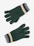 Tricolour Set for Boys: Beanie + Snood + Mittens/Gloves green+night blue - vertbaudet enfant 