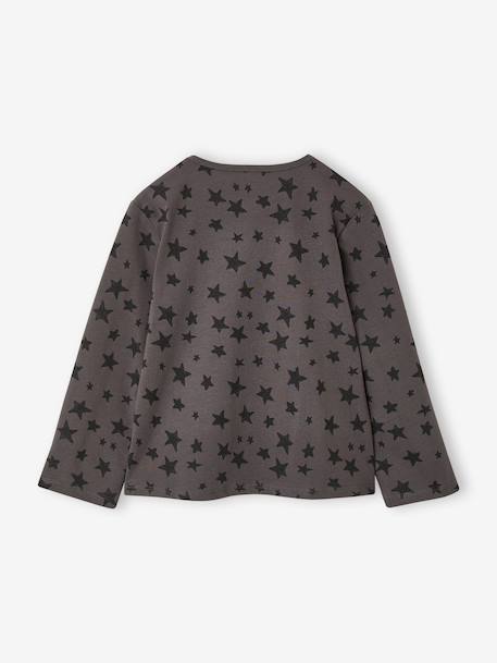 Long-sleeved T-shirt for girls ecru+grey+navy blue - vertbaudet enfant 