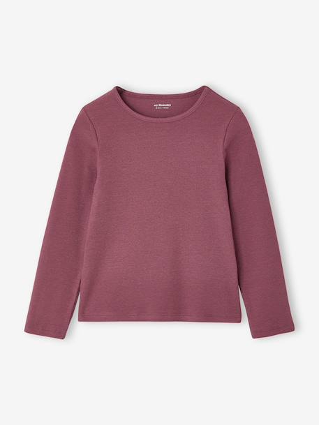 Pack of 3 long-sleeved T-shirts for girls ecru+ink blue+vanilla - vertbaudet enfant 