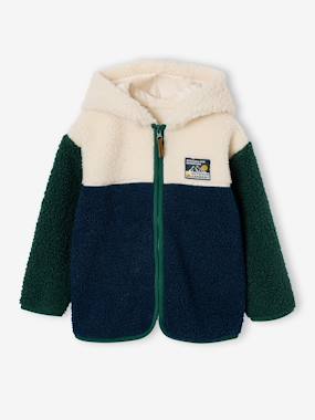 -Zip-up hooded cardigan for boys