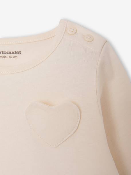 Lot de 3 T-shirts Basics bébé manches longues rose poudré+vieux rose - vertbaudet enfant 