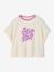 Short-sleeved T-shirt for girls ecru - vertbaudet enfant 