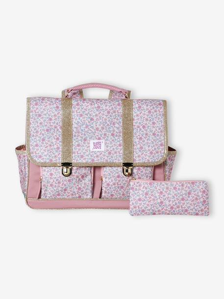 Cartable fille personnalisable rose dragée - vertbaudet enfant 