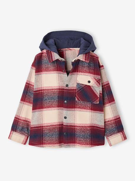 Chemise à capuche garçon bordeaux - vertbaudet enfant 