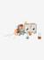 FSC100® Happy Forest wooden pull-along activity train ecru - vertbaudet enfant 