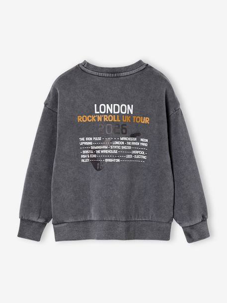 Crewneck sweatshirt for boys slate grey - vertbaudet enfant 