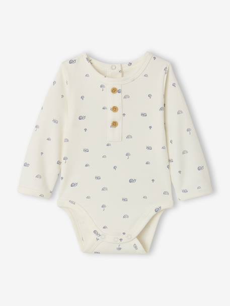 Baby bodysuit and trousers set medium blue - vertbaudet enfant 