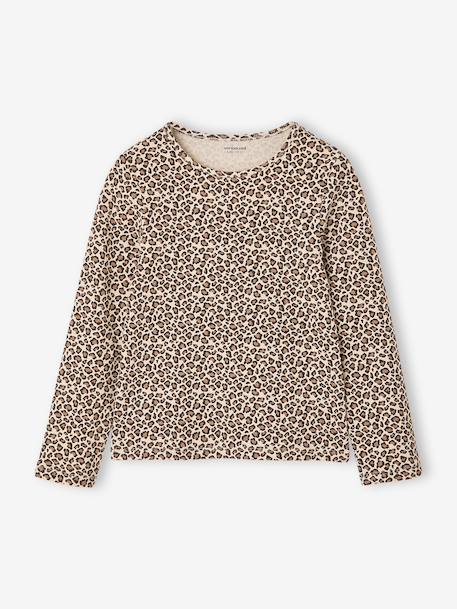 Pack of 3 long-sleeved T-shirts for girls ecru+ink blue+vanilla - vertbaudet enfant 