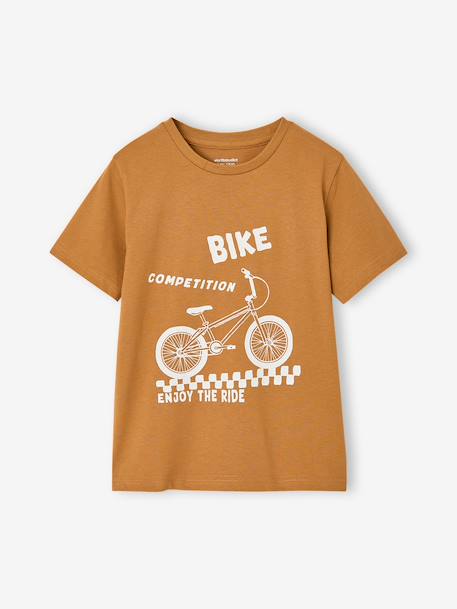 Pack of 3 short-sleeved t-shirts almond green+caramel+navy blue+pecan nut+petrol blue+sage green - vertbaudet enfant 