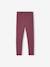 Pack of 2 Leggings Lined in Fleece Knit anthracite+plum - vertbaudet enfant 