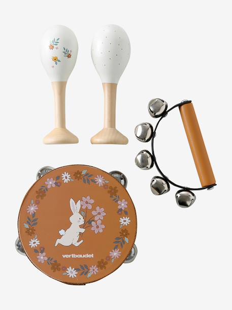 Set of Maracas, Tambourine, Tambourine with Rattles - FSC® Certified rose - vertbaudet enfant 