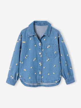 -Chemise fille manches longues