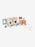 FSC100® Happy Forest wooden pull-along activity train ecru - vertbaudet enfant 