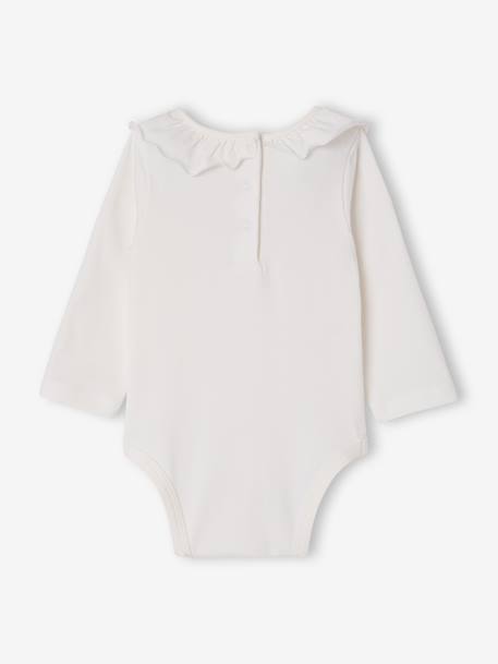 Pack of 2 newborn long-sleeved bodysuits with frilled collar pale pink - vertbaudet enfant 