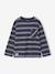 Long-Sleeved T-Shirt with Striped Effect for Boys navy blue+striped white - vertbaudet enfant 