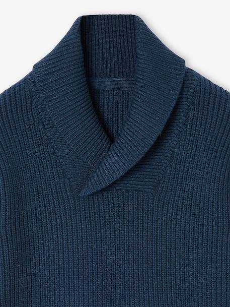 Pull col montant croisé garçon bleu océan - vertbaudet enfant 