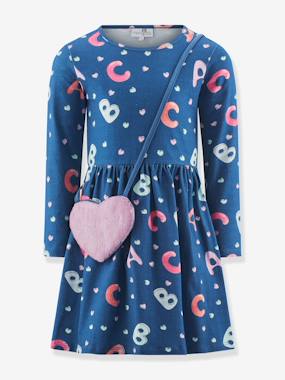 -Happy Girls alphabet-print jersey dress with bag for girls