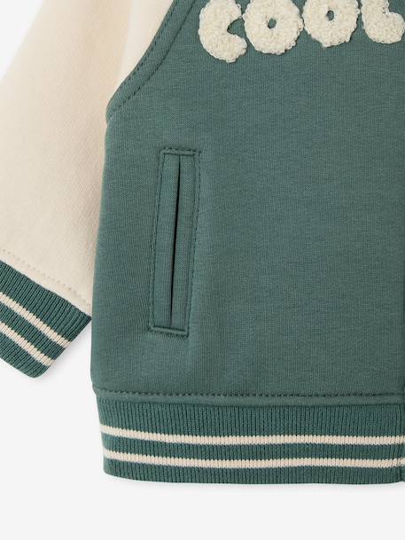 Teddy zippé bébé garçon vert émeraude - vertbaudet enfant 