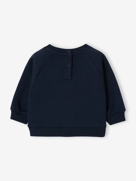 Baby long-sleeved sweatshirt navy blue+ochre - vertbaudet enfant 