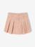 Pleated skort for girls beige+bordeaux red+English green - vertbaudet enfant 
