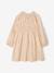 Short dress with long sleeves for girls cinnamon+ecru - vertbaudet enfant 